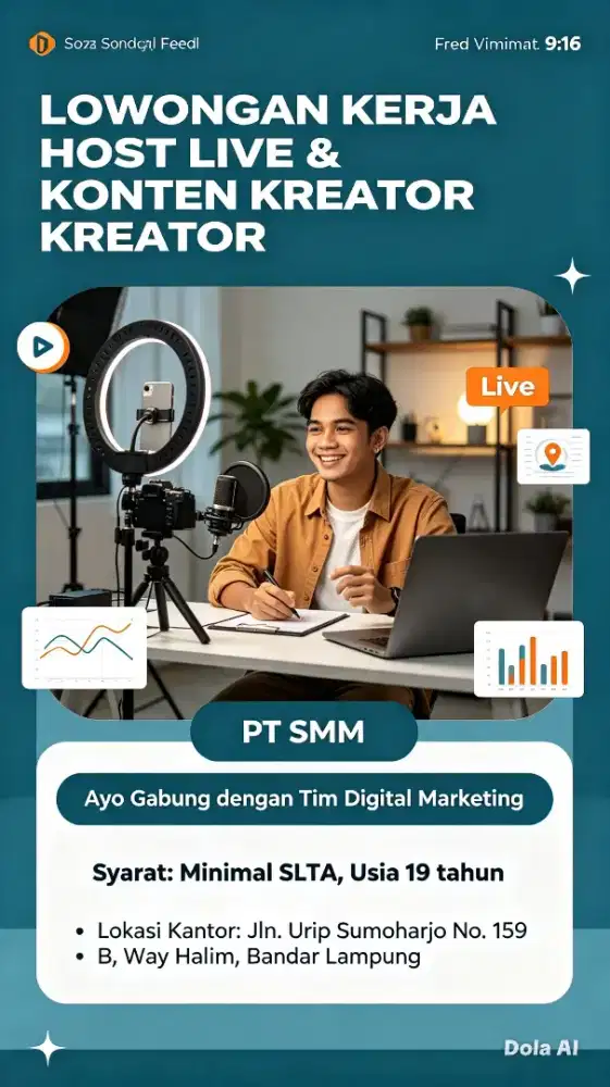 Hostlive dan konten kreator