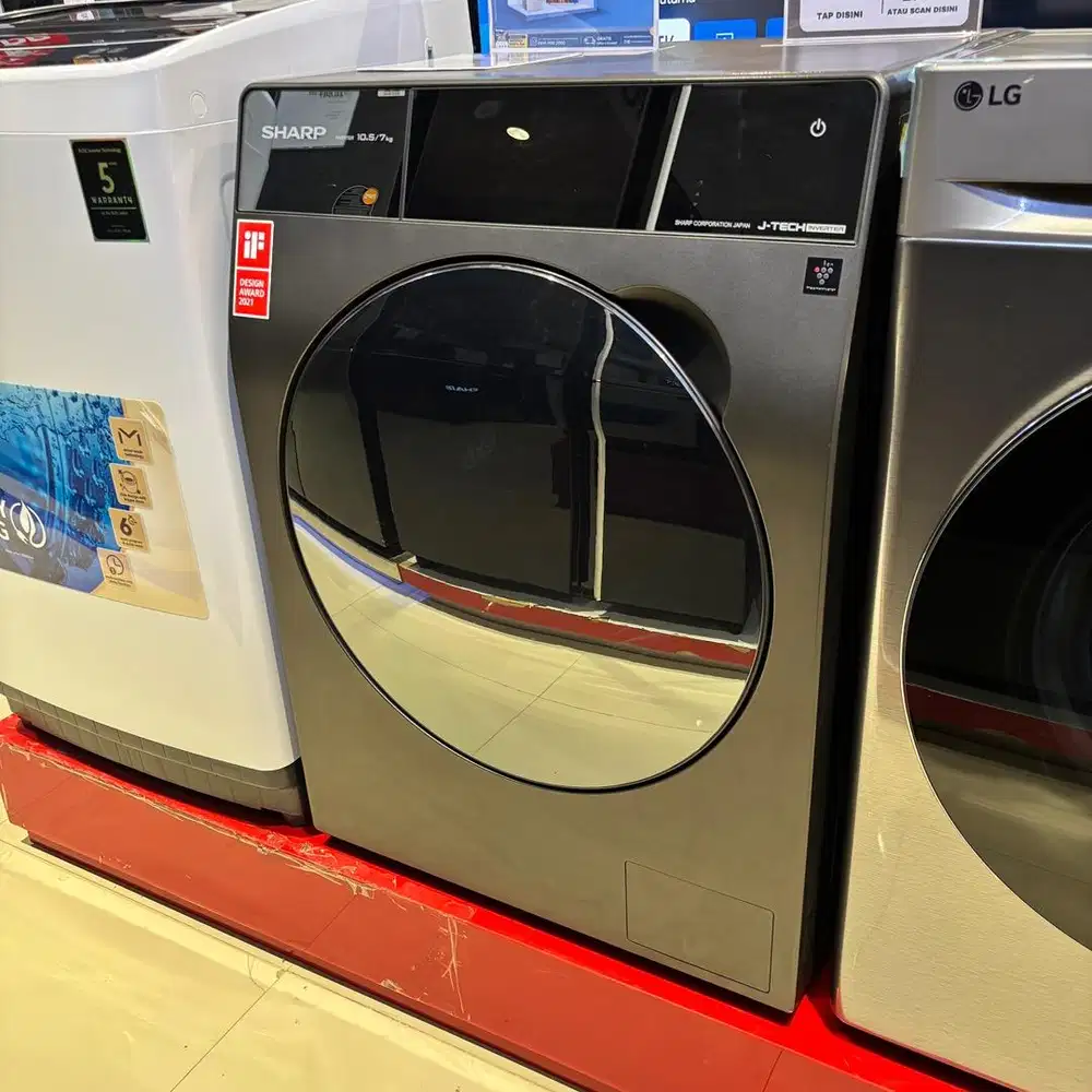 mesin cuci sharp washer and dryer 10KG