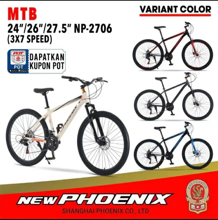 Sepeda MTB 26 inch Merk New Phoenix NP - 2706