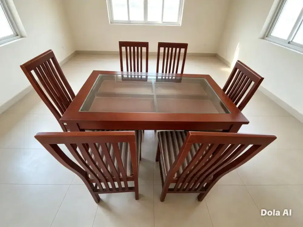 Meja Makan 6 kursi