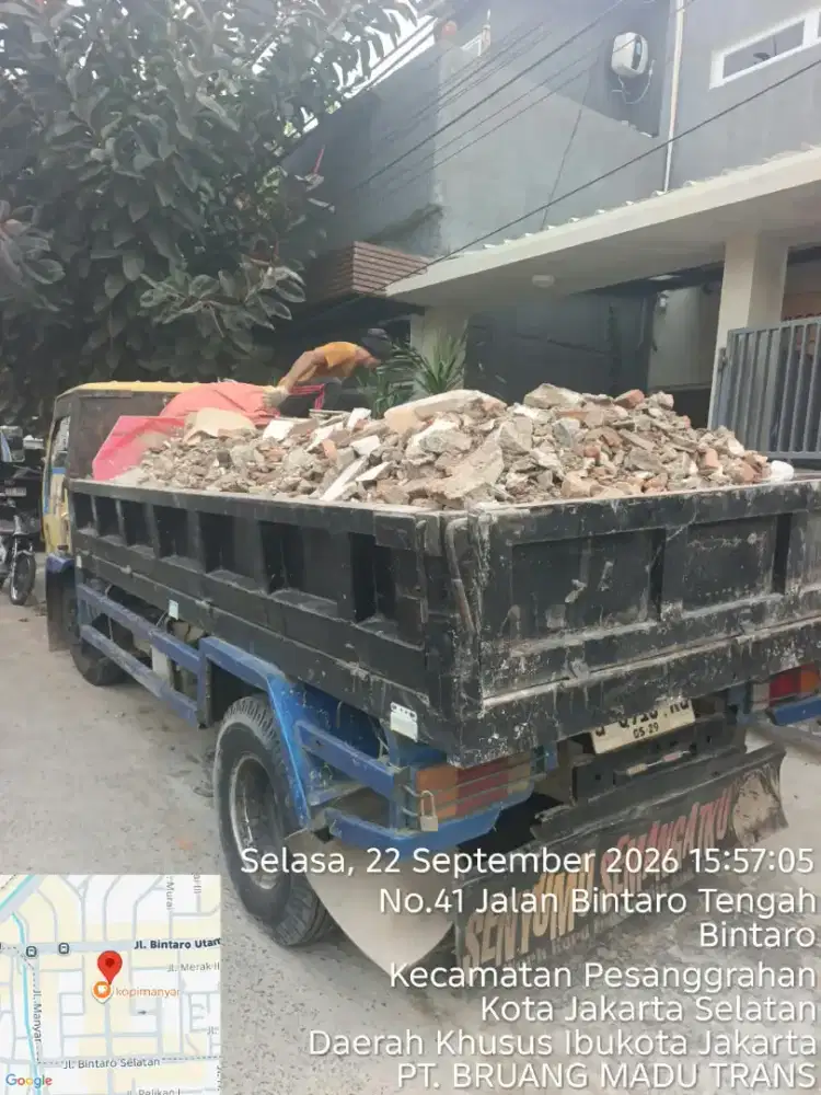 Jasa buang puing dan angkut sampah
