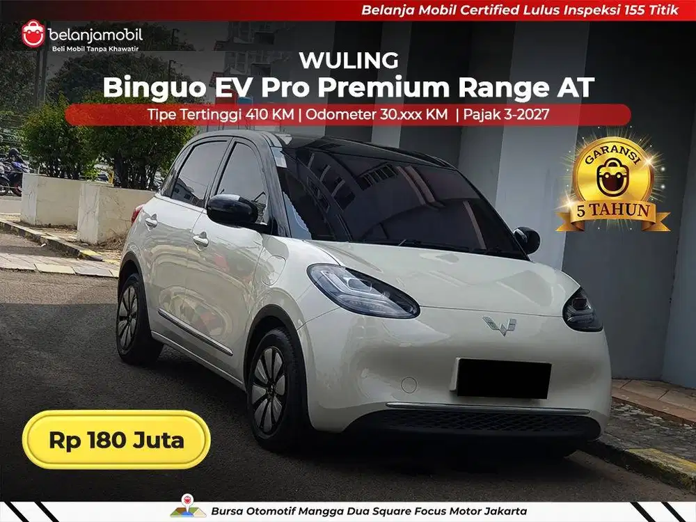 [ GARANSI 5THN ] Wuling Binguo EV Pro Premium Range 2023/2024/2025