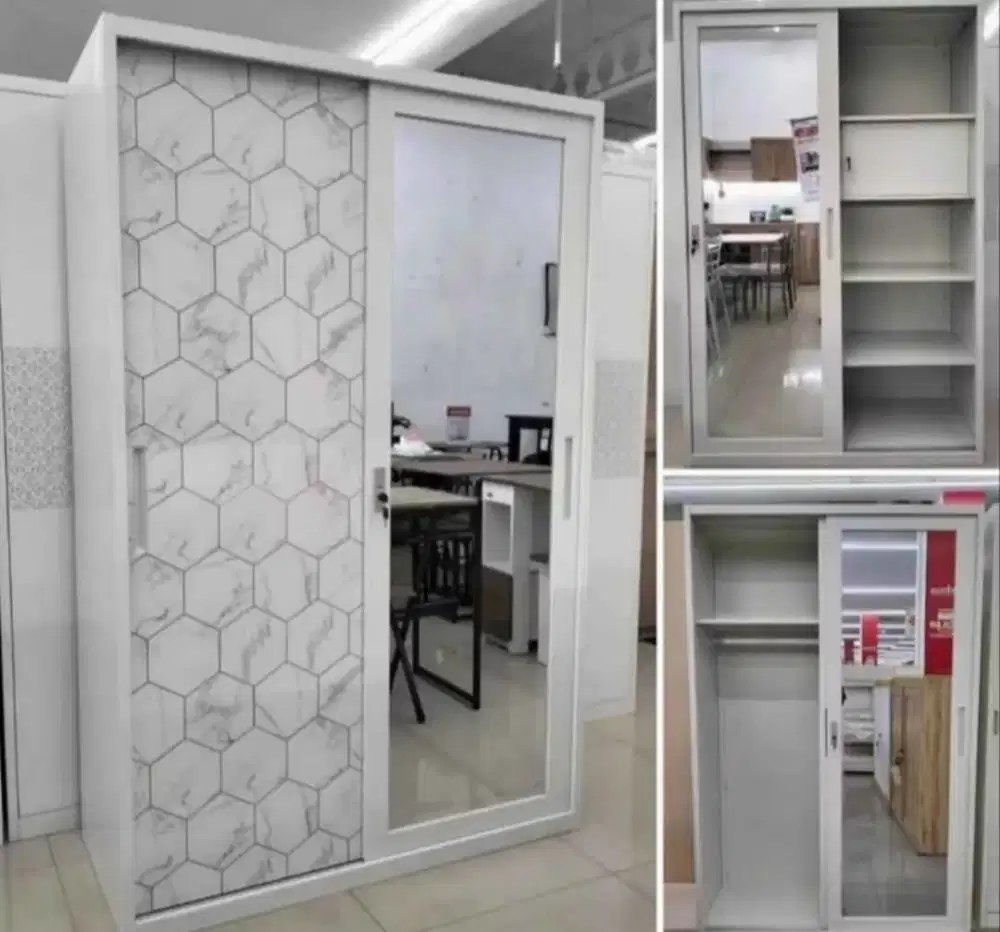 Lemari Pakaian TERMURAH Sliding Metal