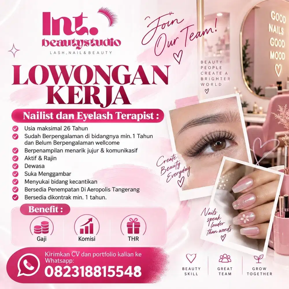 LOWONGAN TERAPIST EYELASH DAN NAILART