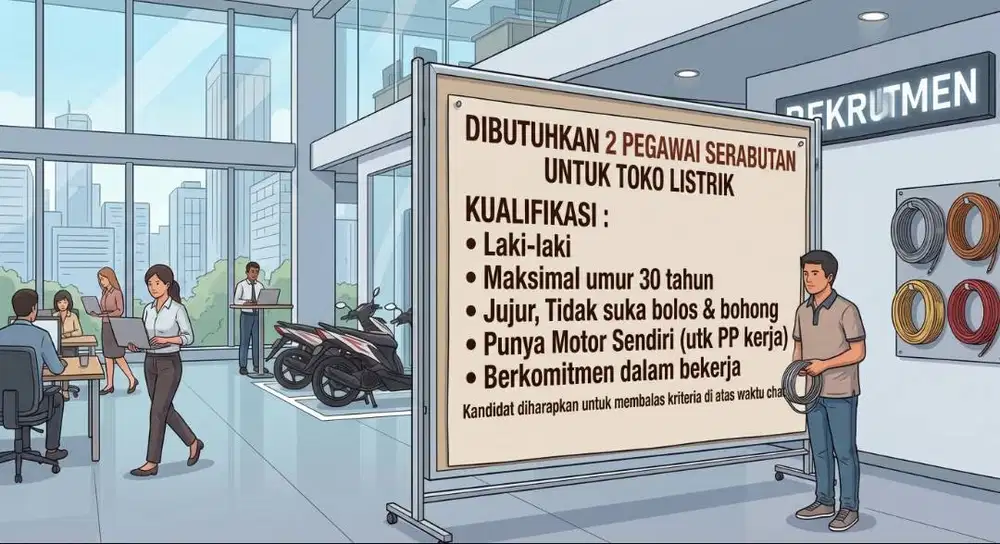 LOWONGAN KERJA: Pegawai Serabutan Toko Listrik Peneleh
