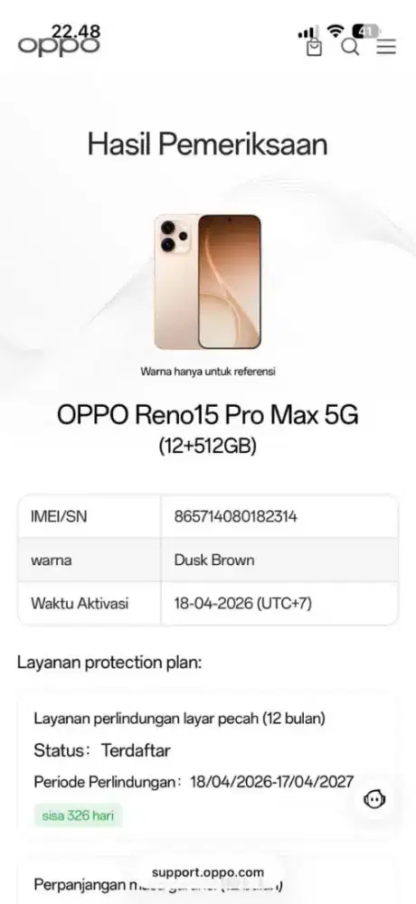 Jual hp likenew oppo reno 15 Pro Max 5g 12/512 bekas review saja