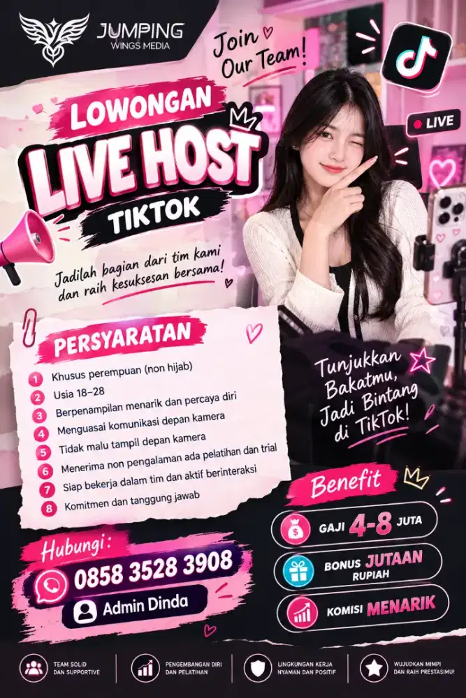 Lowongan host live