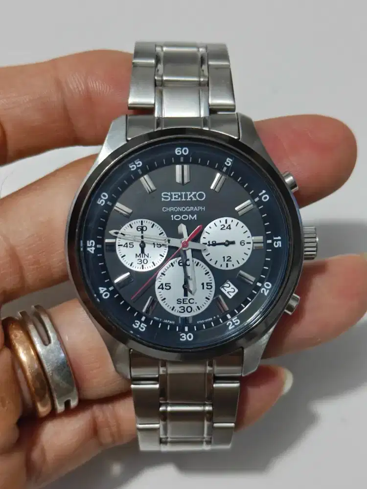 Seiko Chrono panda SKS593P1 original bekas bagus normal semua