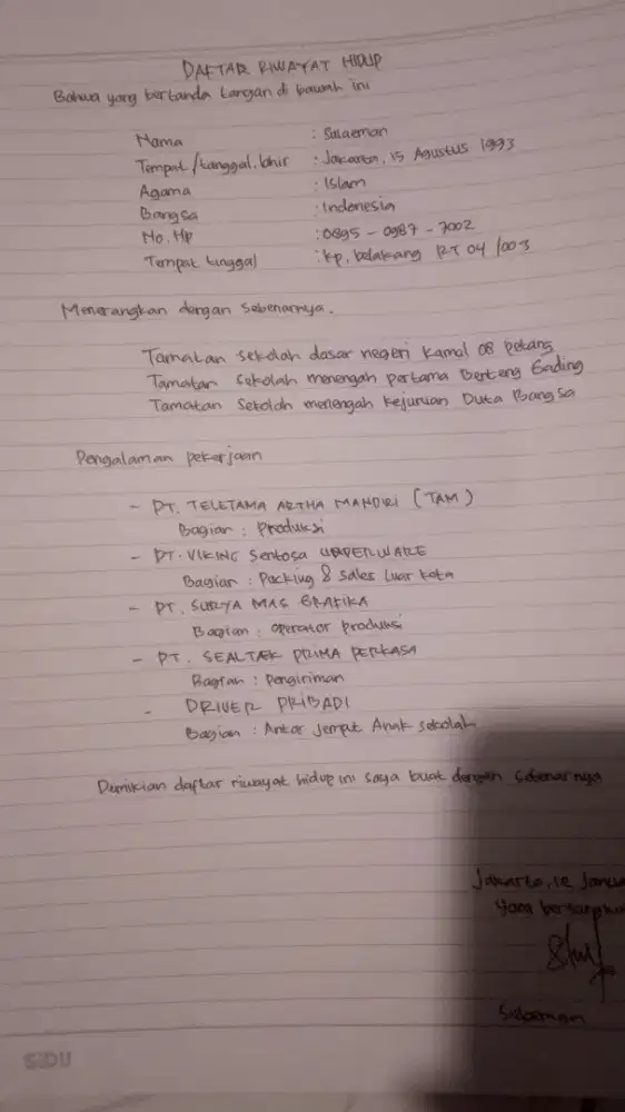 Mencari pekerjaan