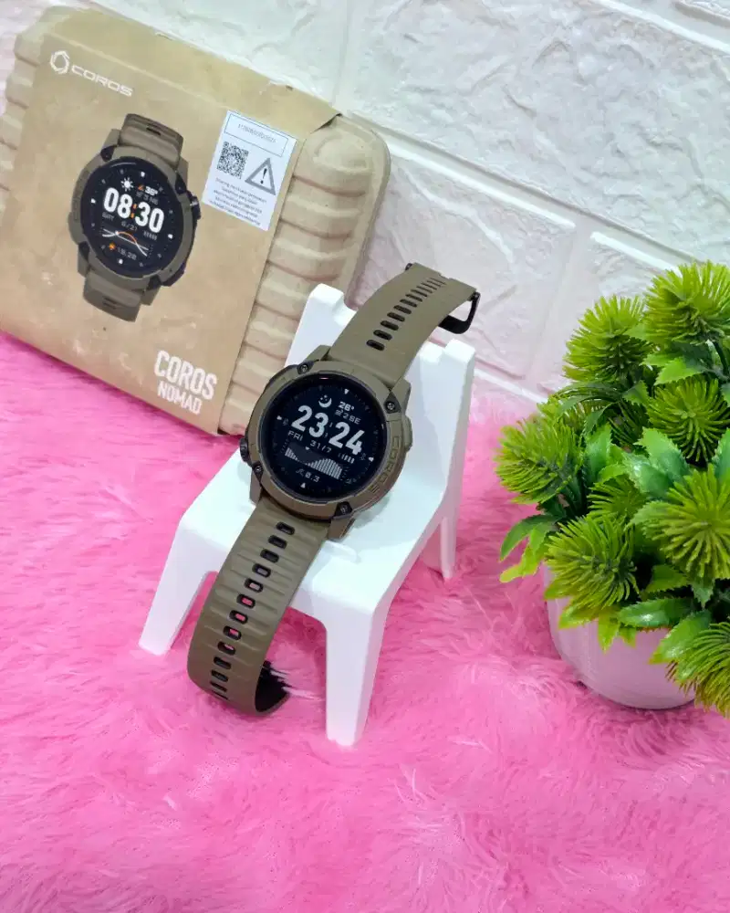 Coros Nomad 47mm Cokelat Bening Lengkap