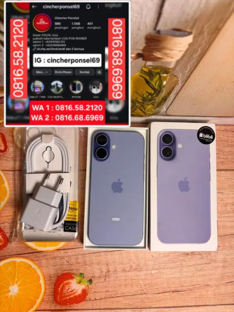 Jual hp likenew iPhone 17 256 iBox open dus SIKLUS 0 bh 100%