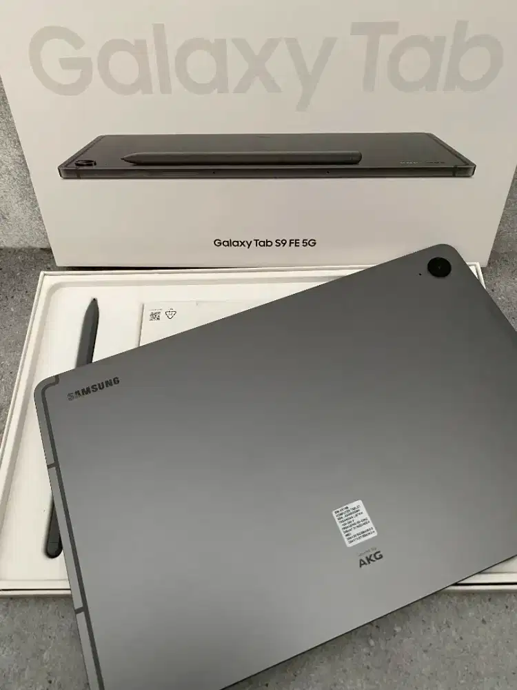 Samsung Galaxy Tab S9 FE 5G 6/128 (Gray), Include Pen, Kondisi Superr