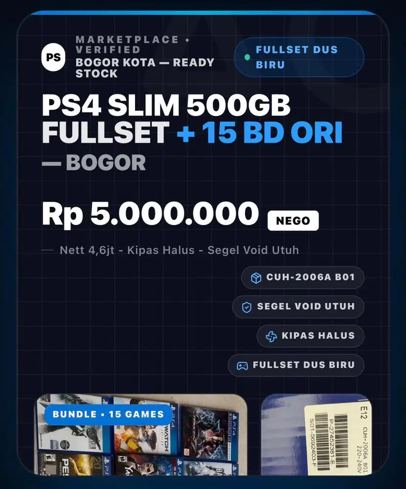 PS 4 SLIM 500GB
