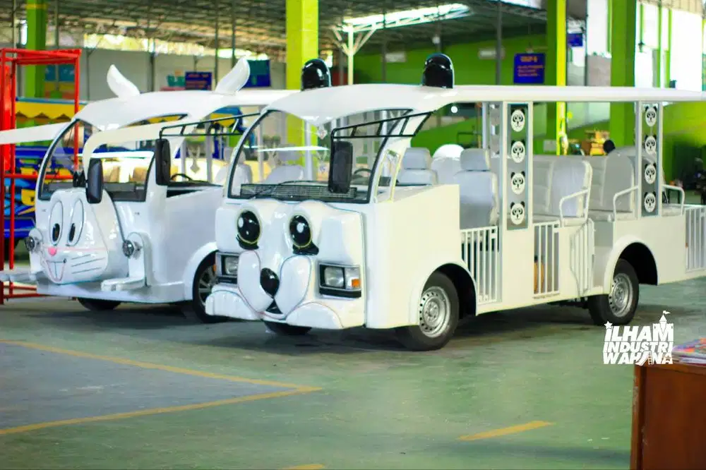 mobil odong odong model karakter kartun kereta wisata sepur mini solar