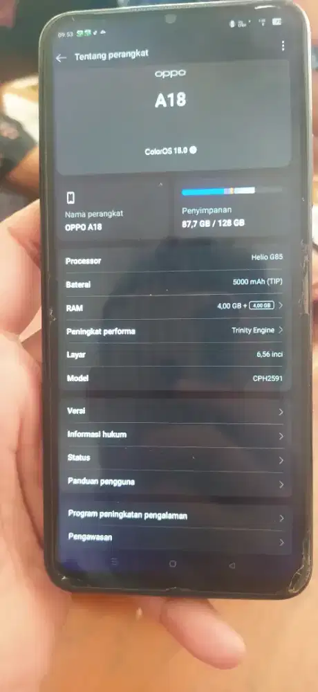 HP  bekas,  oppo a18