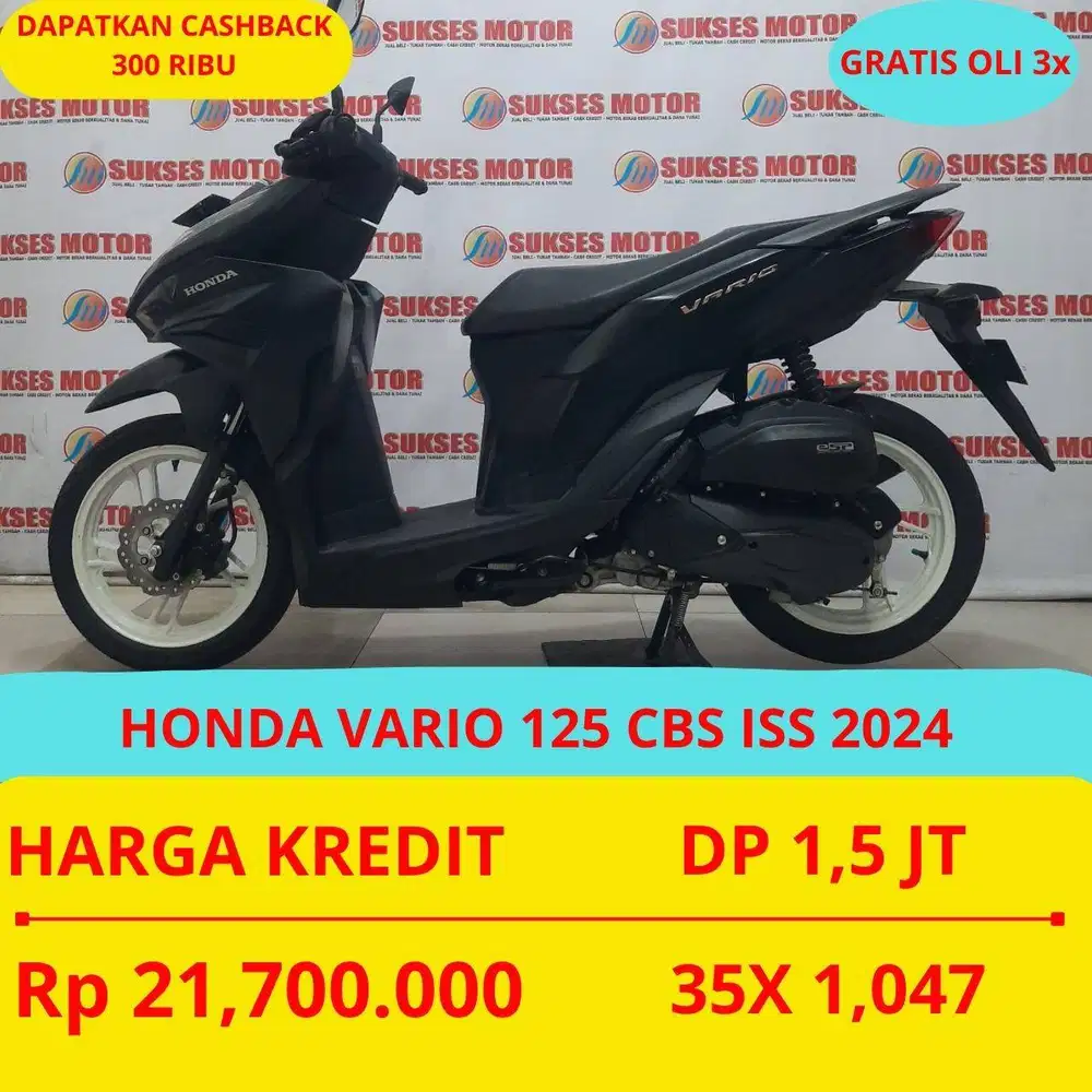 HONDA VARIO 125 CBS ISS 2024 DP MURAH 1,5 JUTA GUYSS