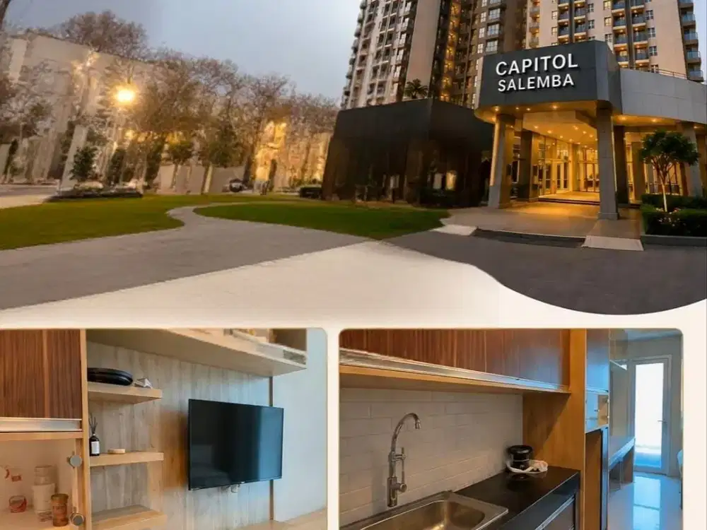 Apartemen Studio Capitol Salemba Tower U Lantai 17 uk. 23m Full Furnish