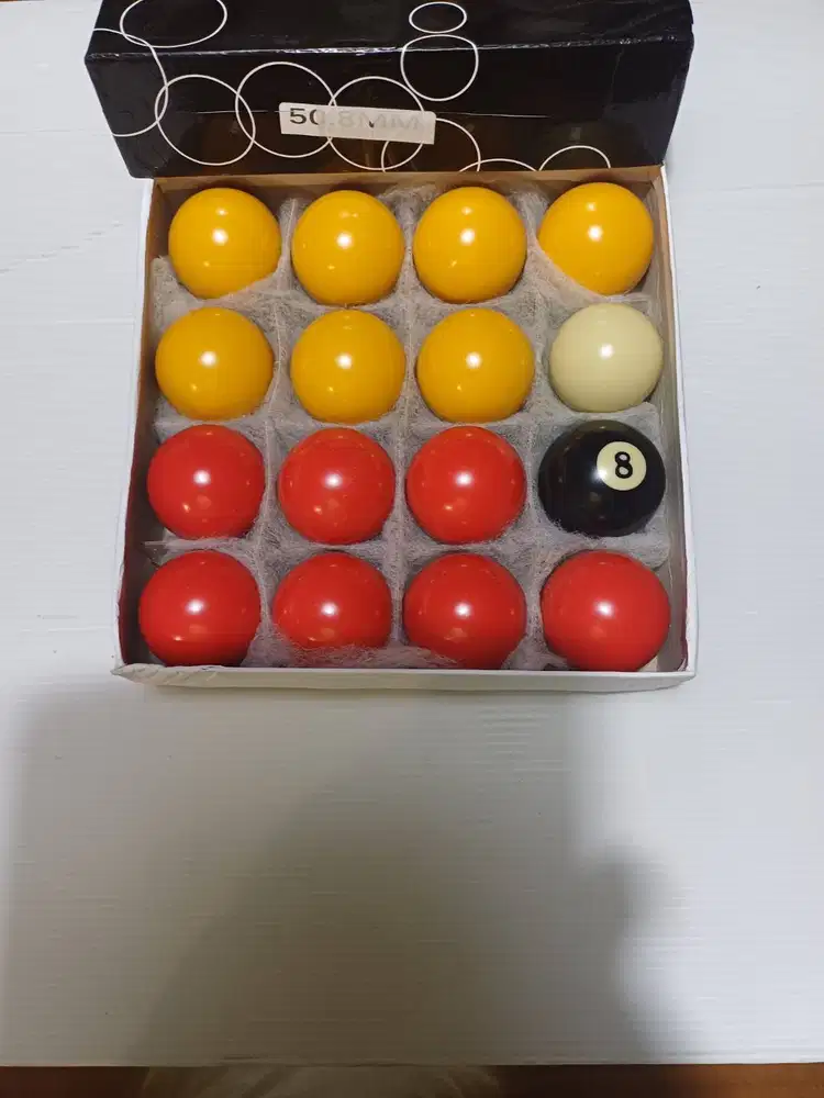 Set Bola Bilyard Merah Kuning 50,8 mm (English Billiards Balls)