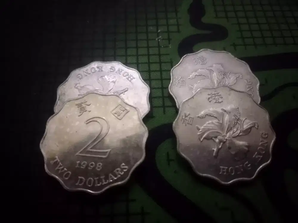 Uang Koin 2 Dollar Hongkong 28pcs