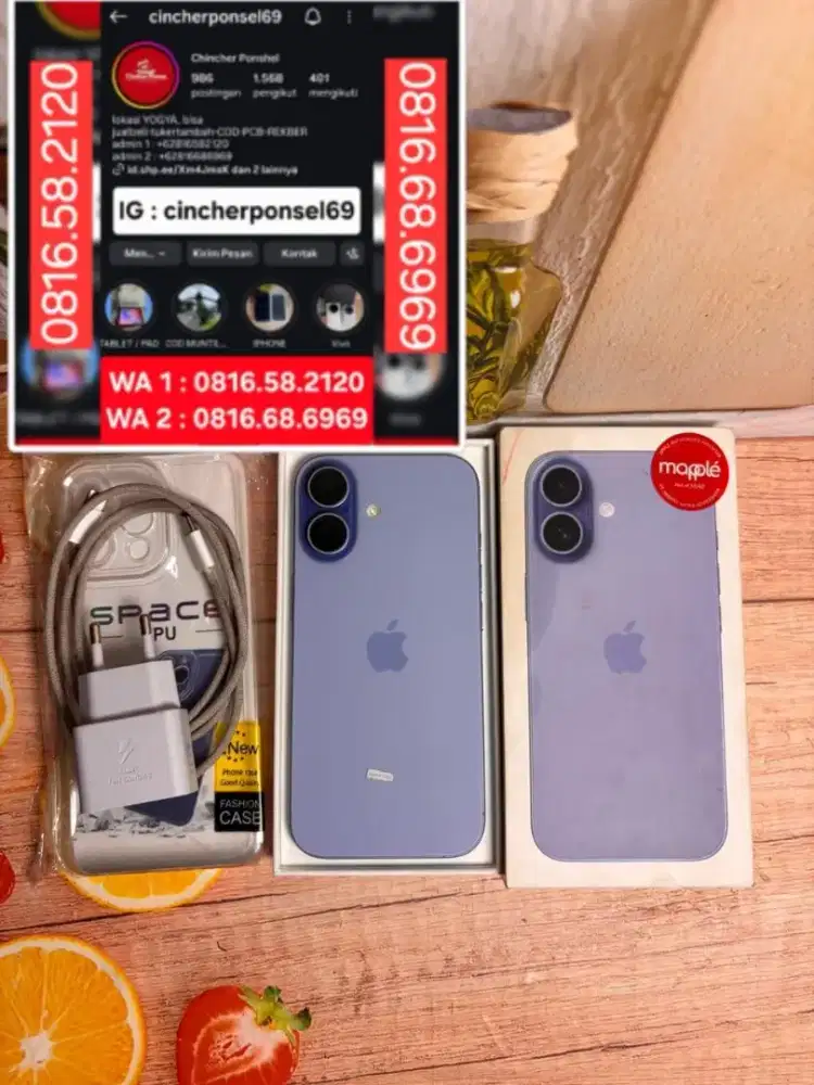 Jual hp likenew iPhone 17 256 iBox istimewa SIKLUS 53 bh 100%