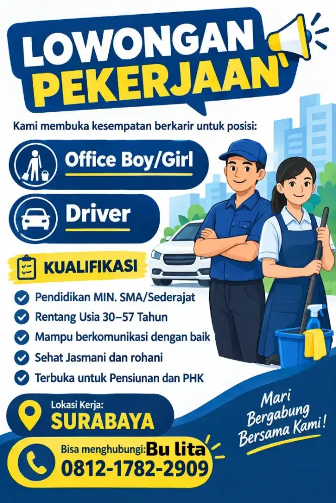 Di butuhkan karyawan
