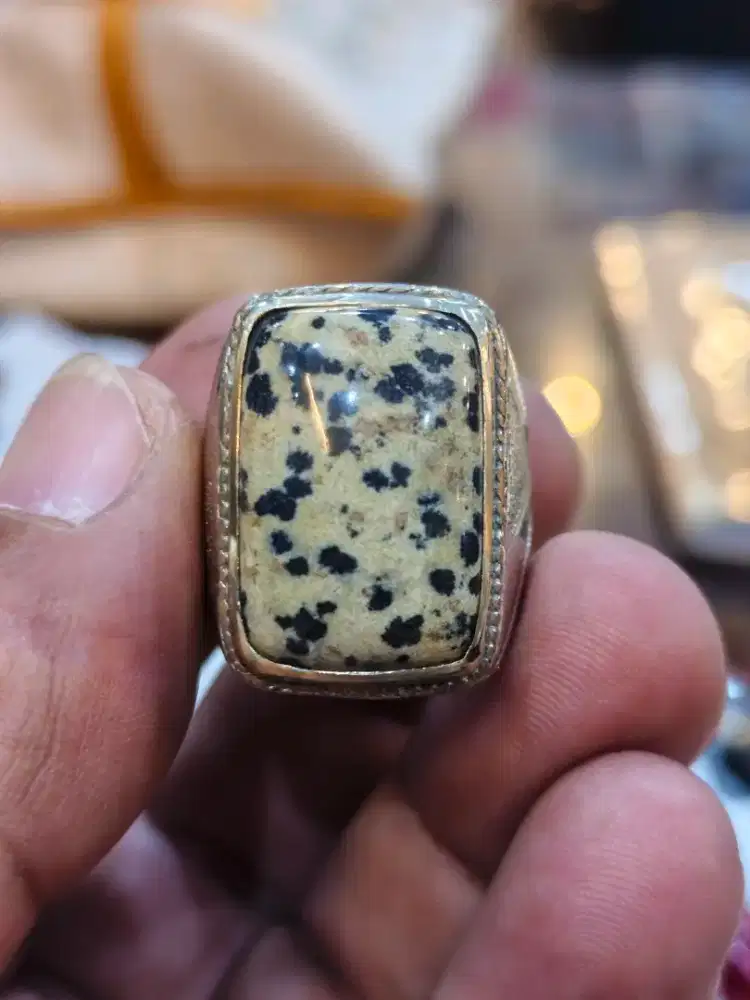 Akik motif dalmatian unik