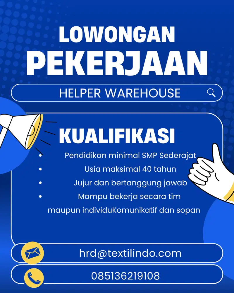 Lowongan Helper