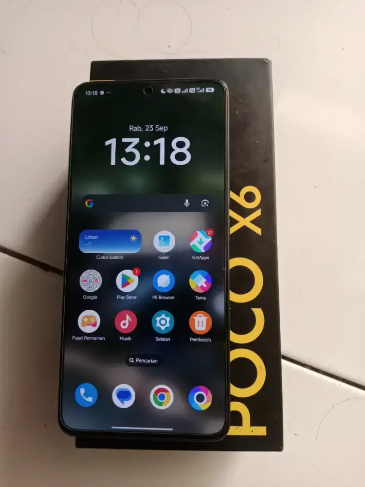 Poco X6 5G ram 12/256gb fullset nominus lecet pemakaian siap pakai