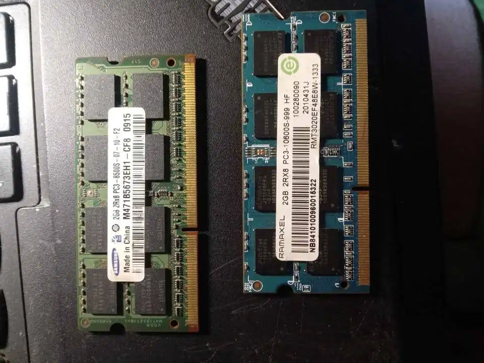 RAM Laptop DDR3 2GB — Samsung & Ramaxel (2pcs)