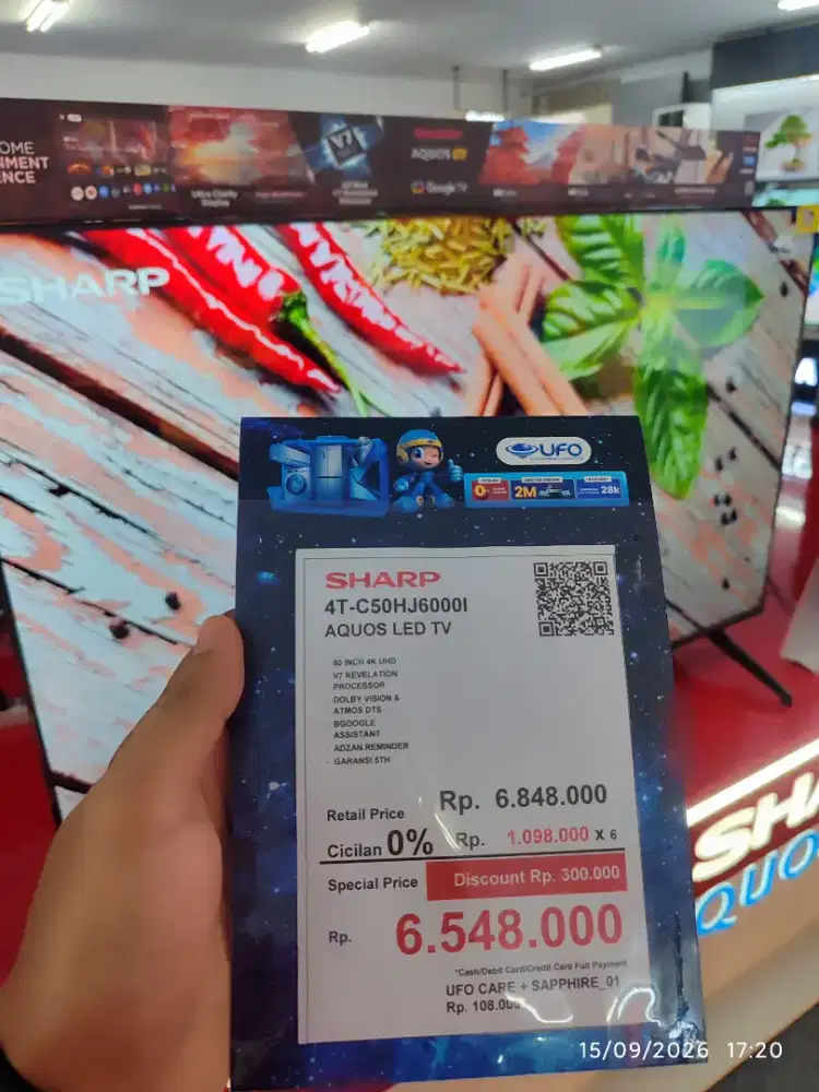 LED TV SHARP 50 bisa kredit bunga ringan free DP