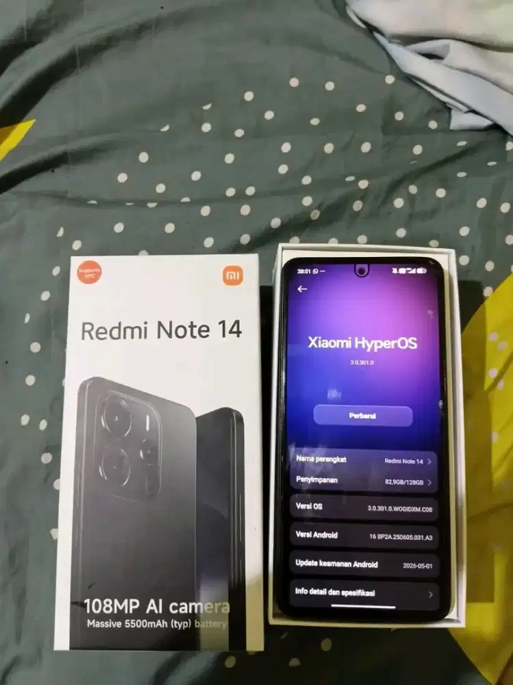 Xiomi note 14 fullset masih gres full original