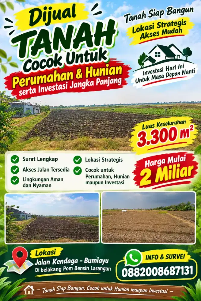 Di jual Tanah murah berstrategis