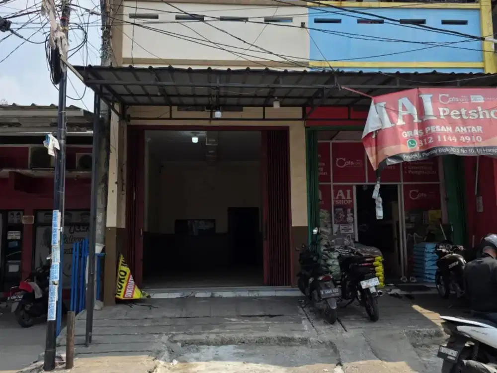Disewakan ruko Pondok ungu permai bekasi Jalan raya