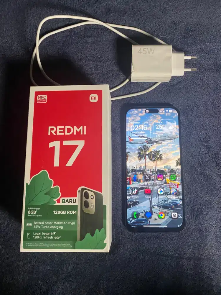 REDMI 17 4+4/128GB FULLSET LIKE NEW BARU 2 MINGGU