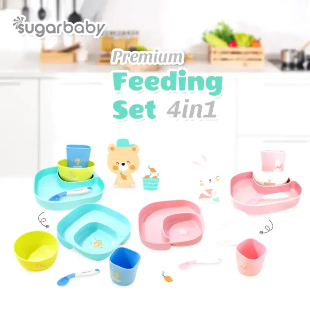 Feeding Set Sugarbaby Alat Makan 4in1