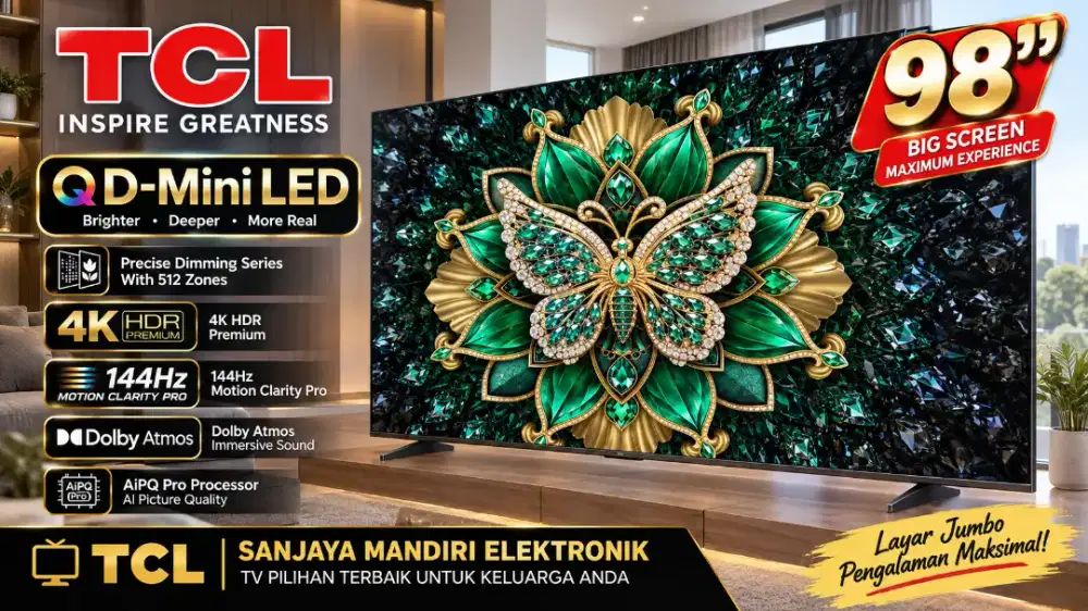 TCL QD-Mini LED TV TCL 98C6K Premium Smart TV Google TV QLED 144 Hz DA