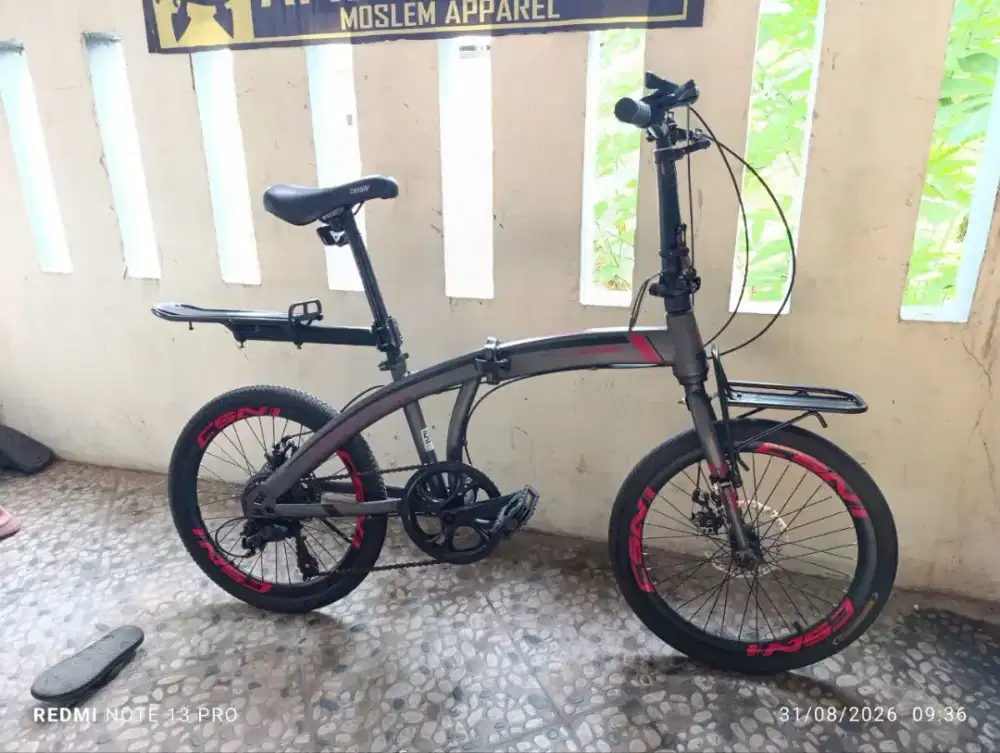 Sepeda lipat cassini ring 20 mulus kaya baru