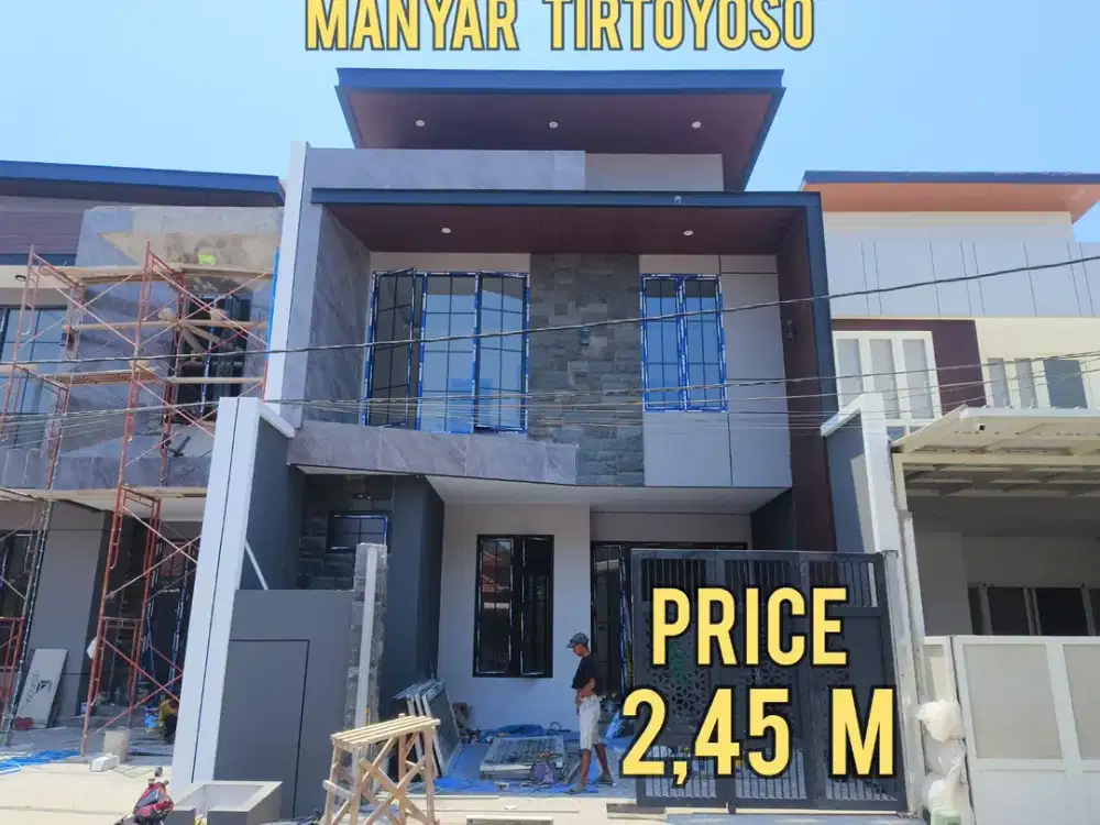 BARU GRESS RUMAH MANYAR TIRTOYOSO MINIMALIS MODERN. DEKAT ITS, ITATS, MERR, UNAIR, KLAMPIS, KERTAJAYA, DHARMAHUSADA, SEMOLOWARU, NGINDEN, Dll