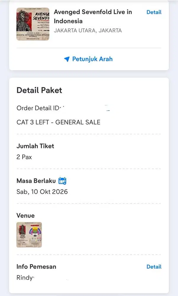 Tiket Konser Avenged Sevenfold Live In Indonesia