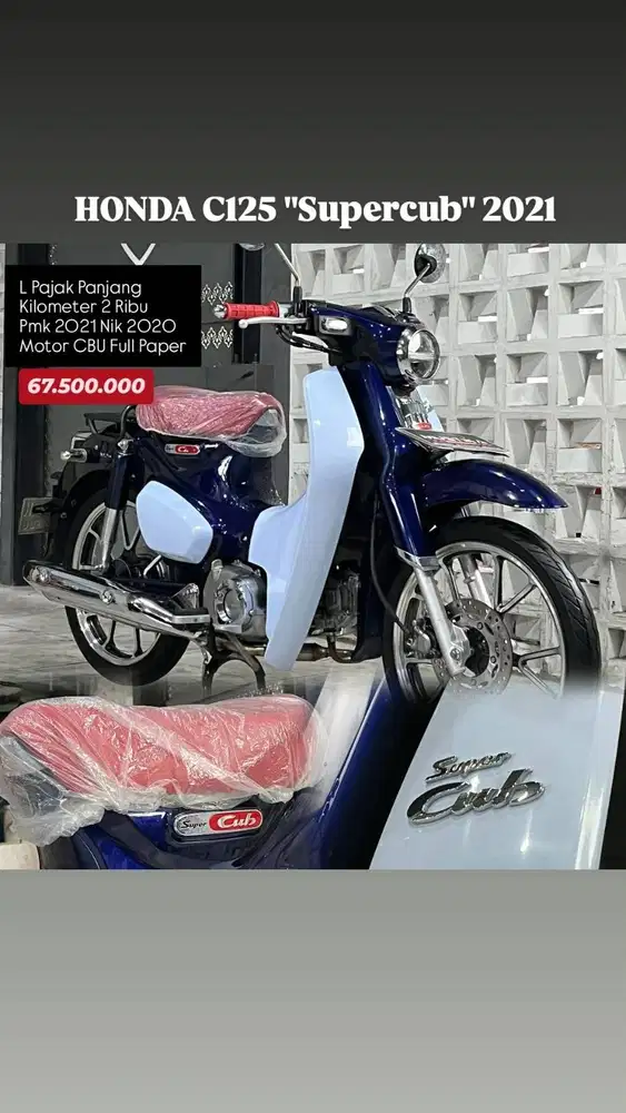 HONDA C125 SUPERCUB 2021 - Low Odo 2Rb, CBU Full Paper Plat L