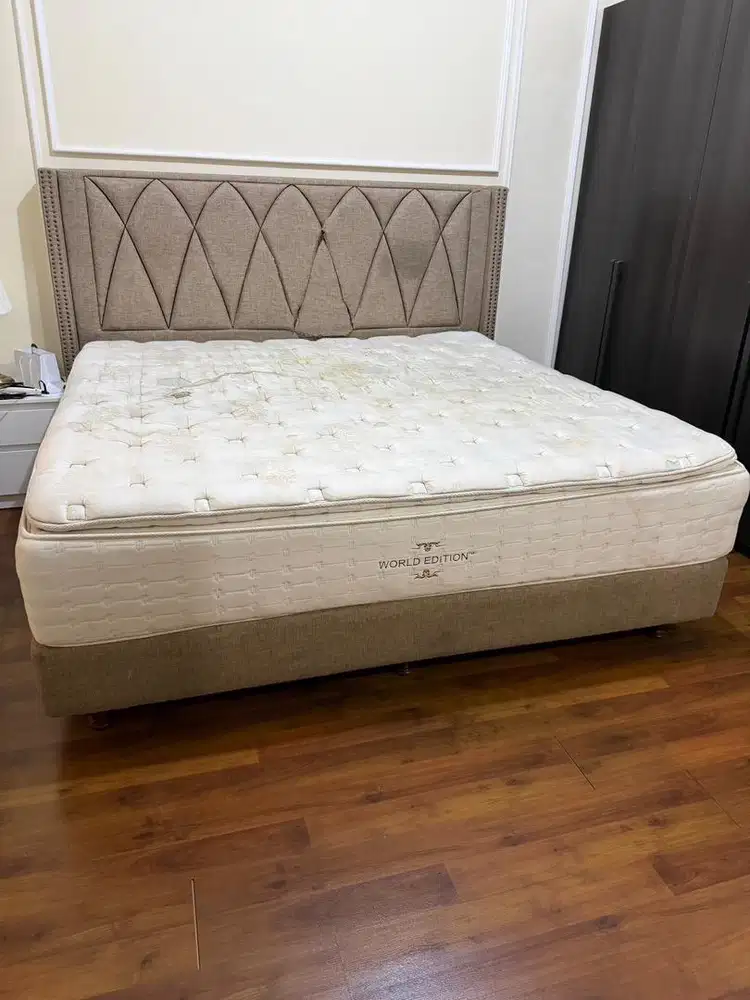 Dijual Kasur King Koil 200x200 dengan divan dan headboardnya