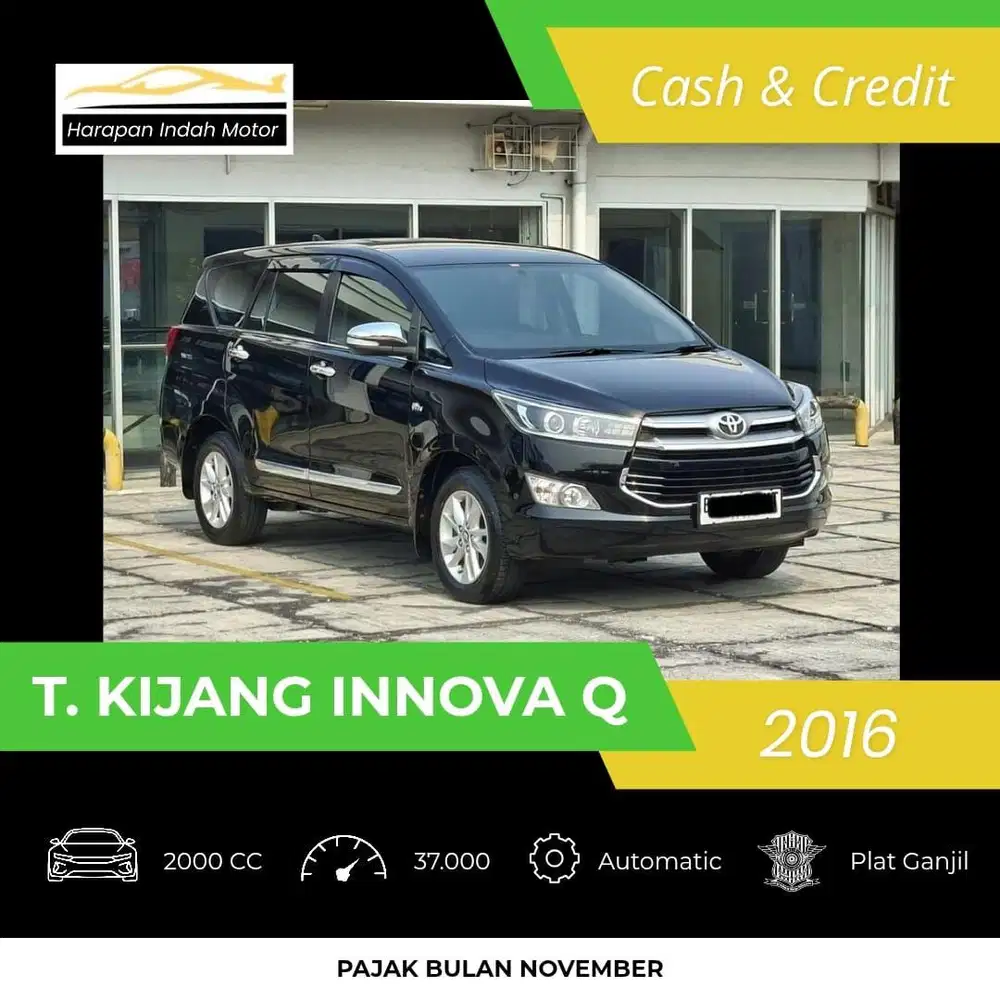Toyota Kijang Innova Q Bensin Matic 2016 Low KM 37RB Antik
