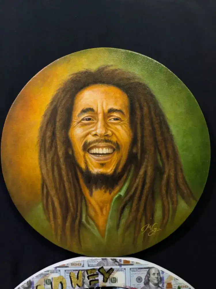 bob marley lukisan cat minyak