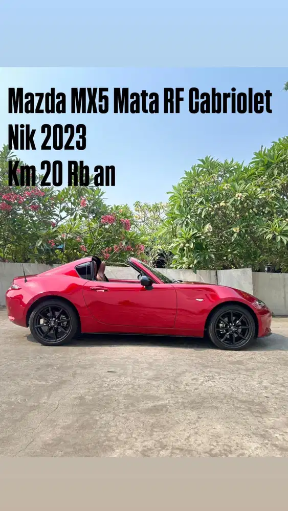 Mazda MX5 mata Rf cabriolet Nik 2023 Red metalic siap pakai