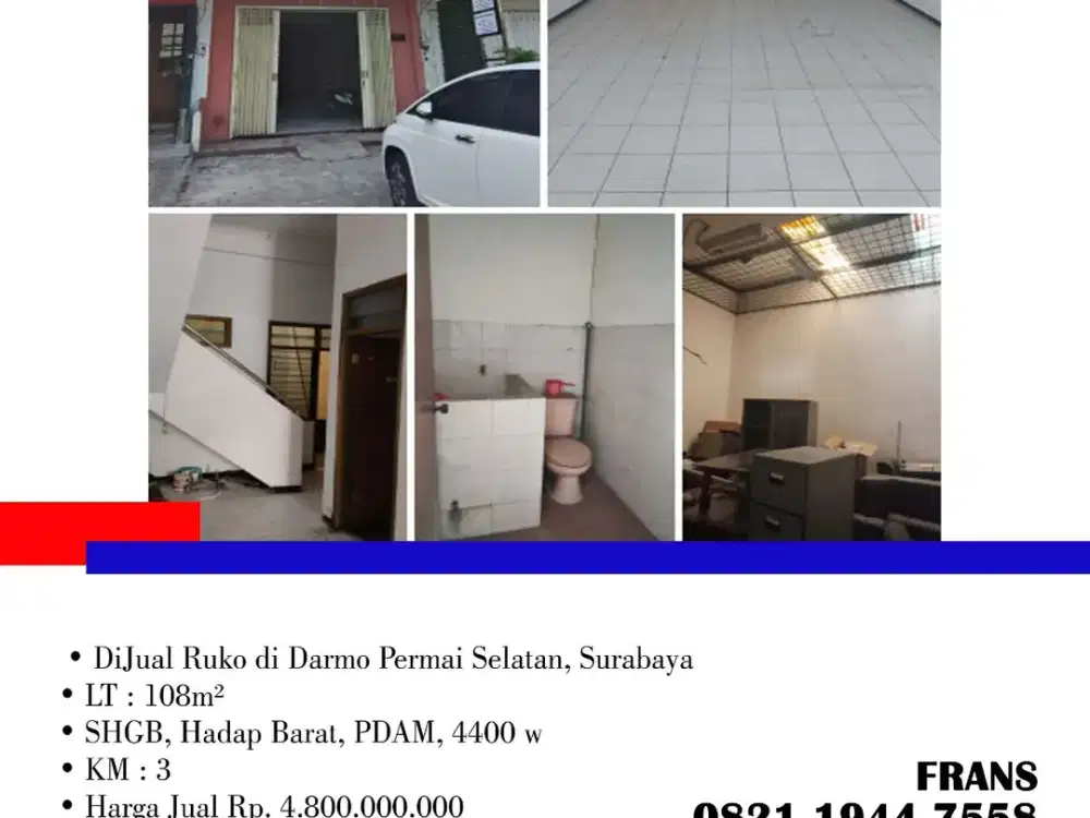 DiJual Ruko di Darmo Permai Selatan, di Surabaya