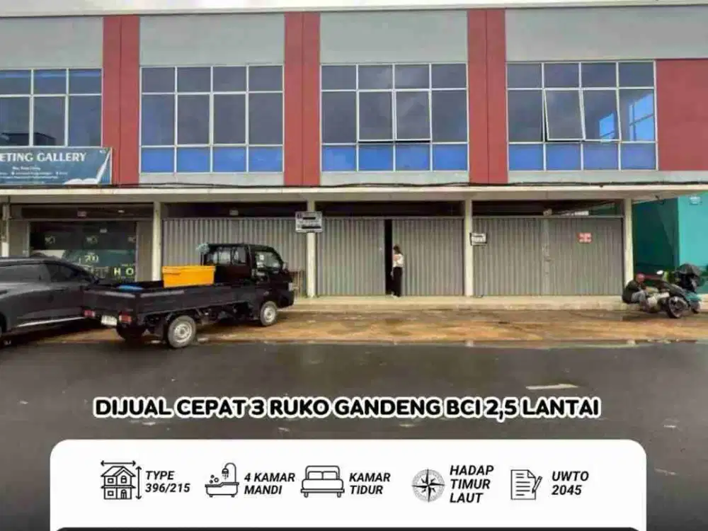 Dijual Cepat 3 Ruko Gandeng BCI 2.5 Lantai