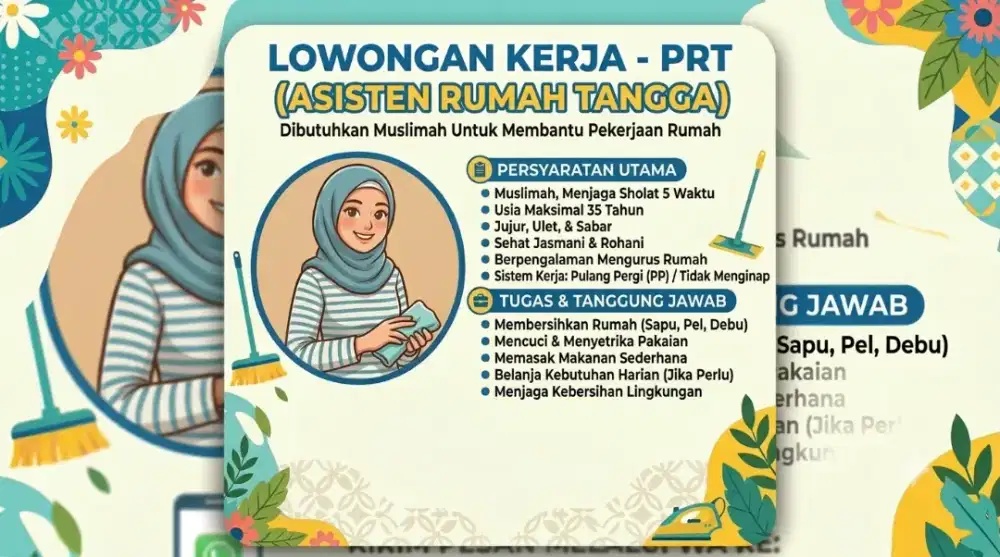 Lowongan pekerjaan asisten rumah tangga