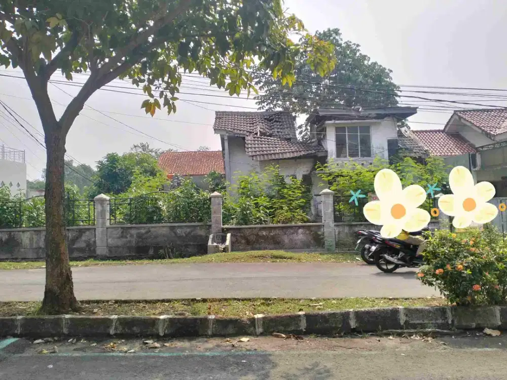 Dijual tanah kavling murah di bawah hanga njop.ada bangunan rusak.di hook.Bogor Raya Permai.
