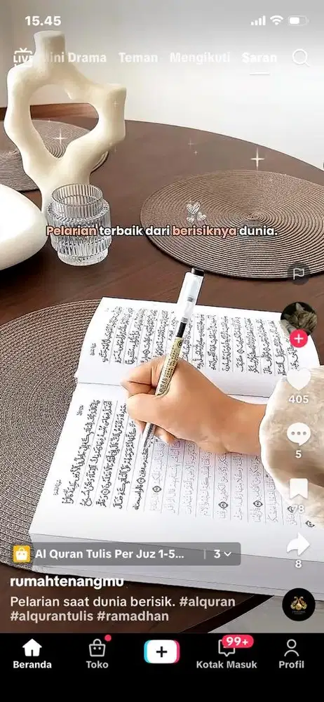 Buat file alquran dan editing