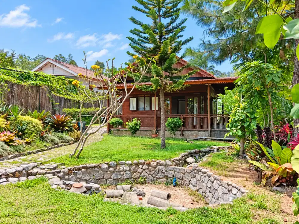 Dijual Villa Nuansa Alami View Sawah Hawa Sejuk Bonus Furniture Baturraden